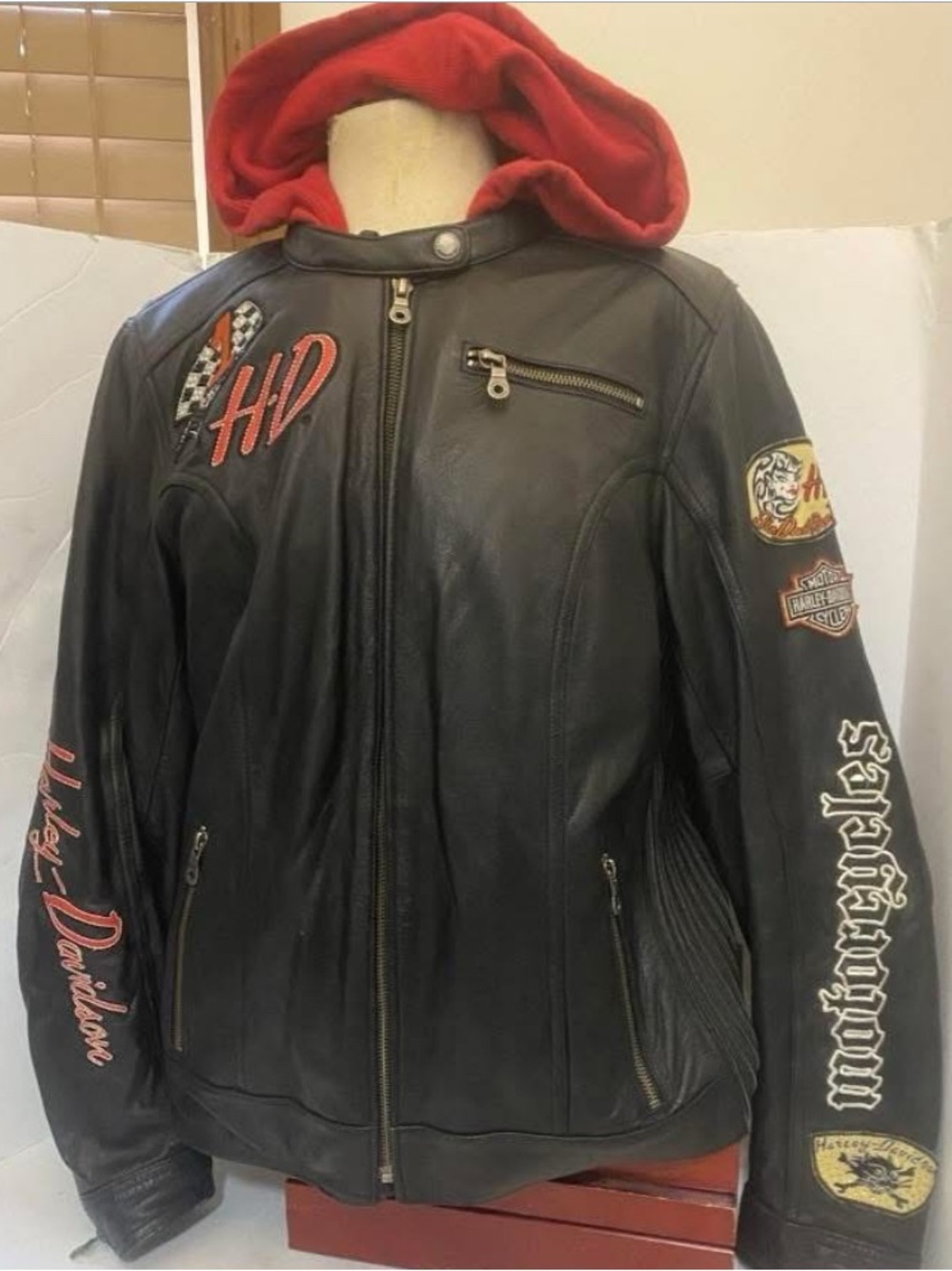 🔥Harley Davidson Ladies 3In1 Leather Jacket